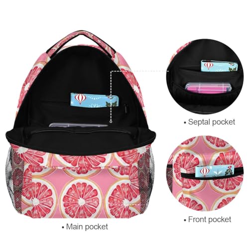 Sac à dos pamplemousse S grande capacité multicolore léger pour étudiant - 7