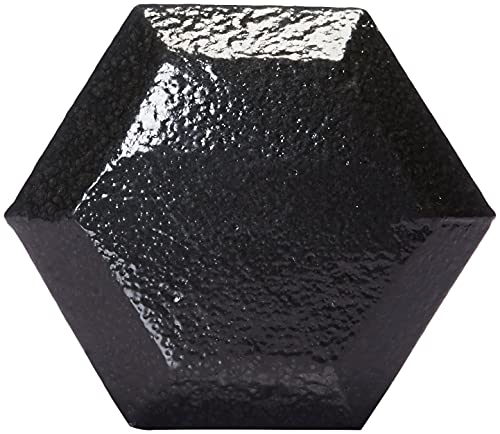 Image of amazon basics Cast Iron Hexagon Dumbbell, 6.8 Kgs (15 Pounds), Black