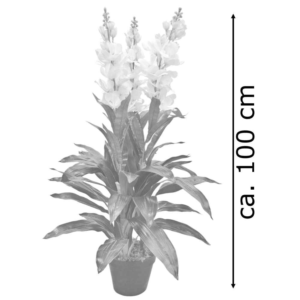 Decovego Alhelí Matthiola Planta Artificial Decoración Interiorismo 100cm con Flores
