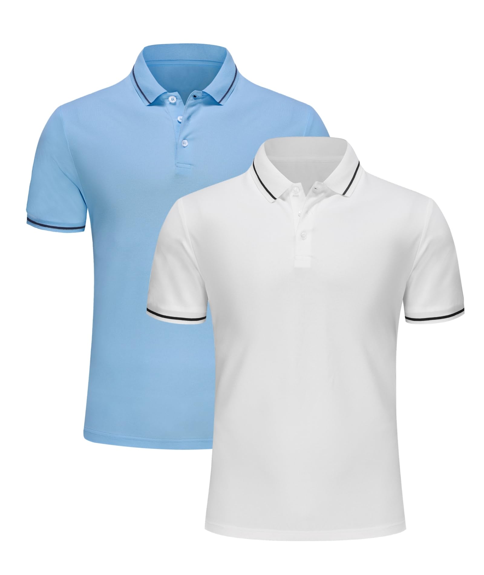 Polo Uomo Manica Corta Cotone piqué Casual Polo Estate Lavoro Traspirante Golf Polo Tennis T Shirt