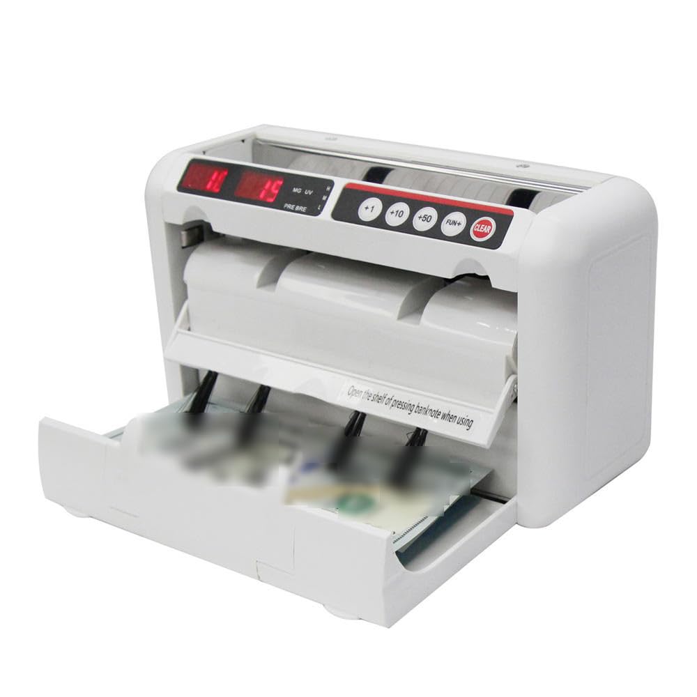 Macchina Conta Banconote,Professionale,Portatile,Ad Alta velocità,800 Note/Minuto,Rilevamento di Banconote Contraffatte,Doppio Display LED,per Negozi E Aziende