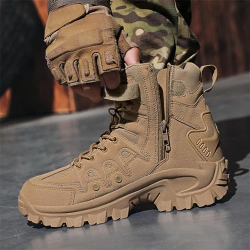 Image of Men's Military Tactical Boot Lightweight Comfortable Boots Motorcycle Combat Hiking Boots Hiking Boots Hiking Shoes