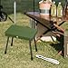 predolo Folding Camping Stool, Portable Small Foldable Chair, Foot Rest Stool for Picnic Garden Hiking Barbecue Fishing, Green