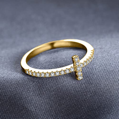 Image of JewelryPalace 14k White Yellow Rose Gold Plated 925 Sterling Silver Rings for Women, Cubic Zirconia Promise Rings for Her, Stackable Wedding Bands Rings for Women Infinity Forever Love Knot Ring