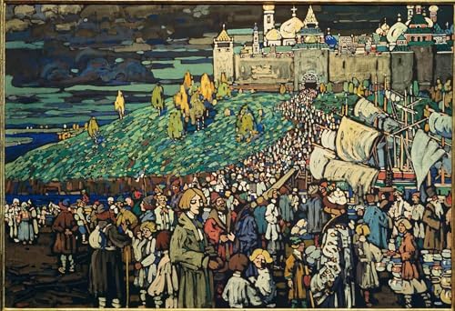 Tableaux Abstrait Peinture Murale Nordique Wassily Kandinsky Impression Affiche 60x90cm