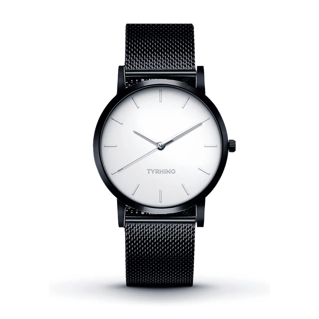 Tyrhino Classic Black White Watch (B08MFKW2VC) Amazon Price History, Amazon Price Tracker