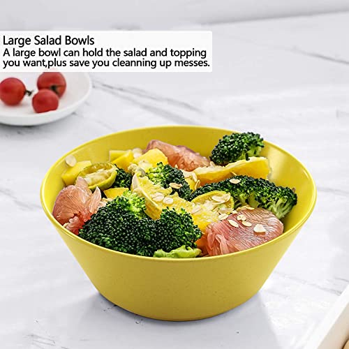 Unbreakable Large Cereal Bowls Set Of 6, 32 Oz Bpa-Free Microwave And Dishwasher Safe Salad Bowls, Stackable Colour Bowls For Serving, Soup, Oatmeal, Pasta, Noodle - 6 Colors #TOP3