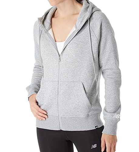 Preisvergleich Produktbild New Balance Damen Essentials Full Zip Kapuzenpullover, Grau - Athletic Grey, L