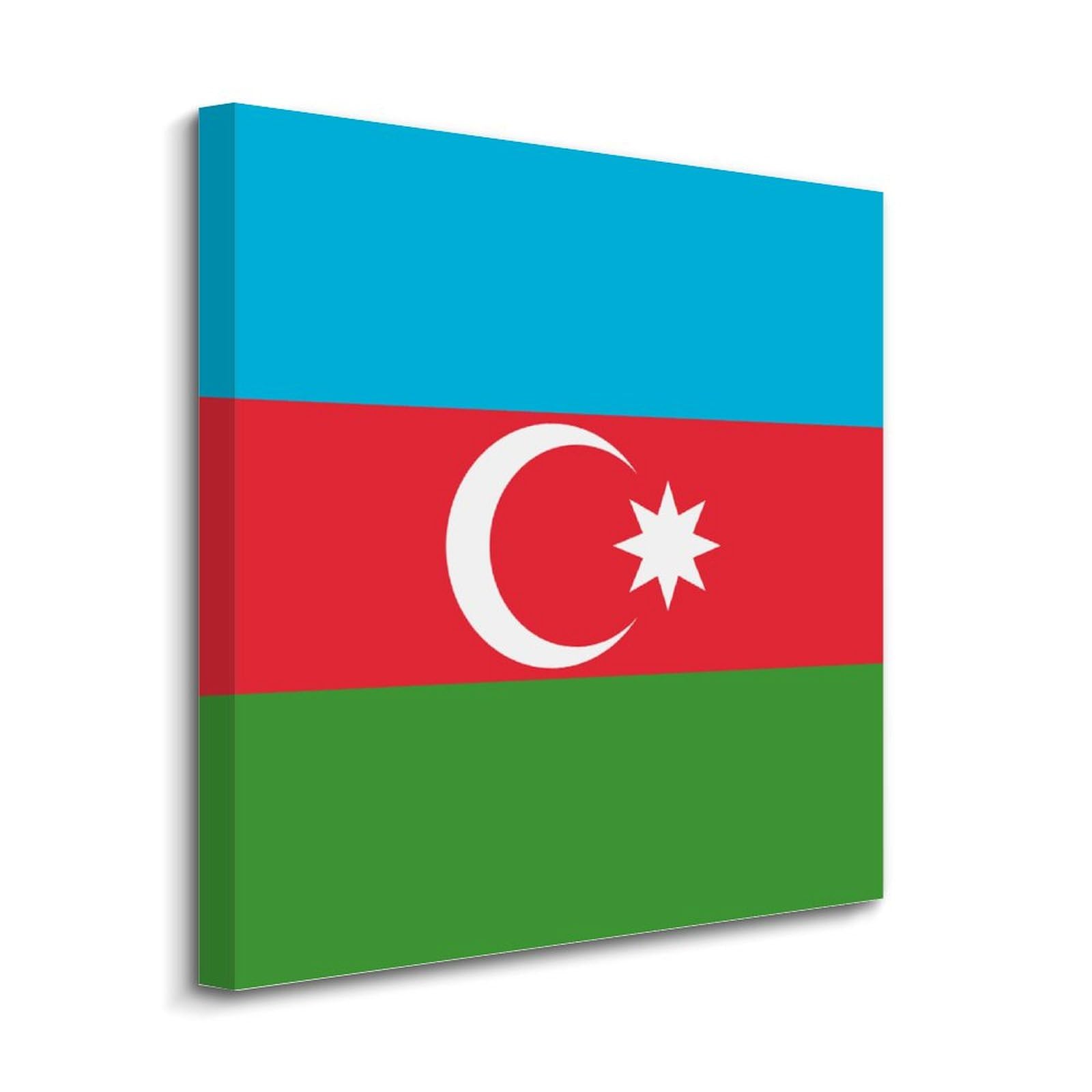 Lienzo artístico Yelolyio de la bandera de Azerbaiyán con acabado premium 8