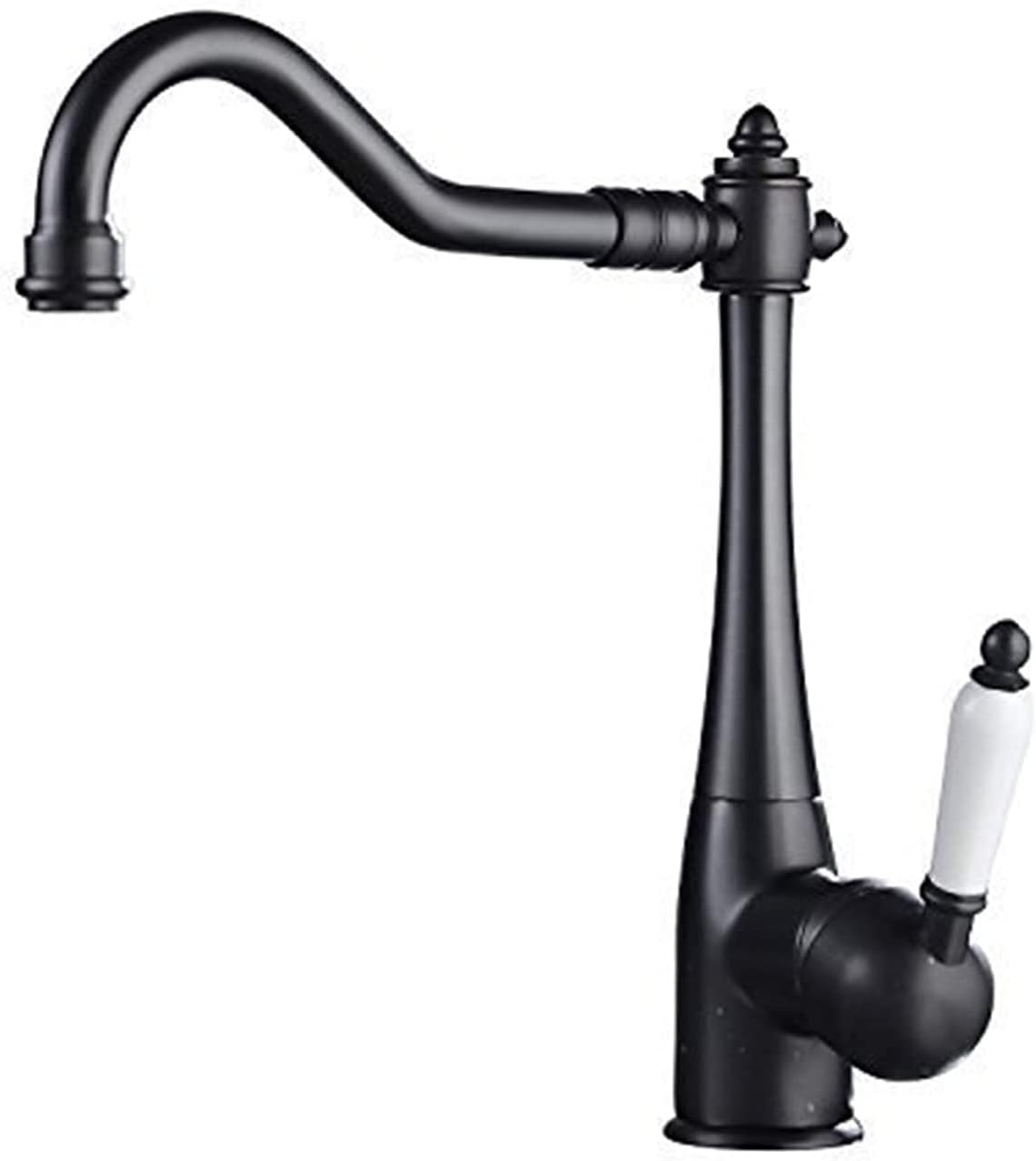 Kitchen Faucet Black Traditional Period Single Ceramic Lever Kitchen