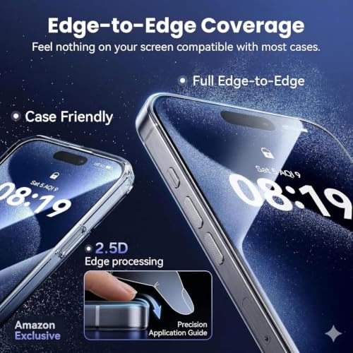 Image of Tempered Glass Screen Protector Compatible for iPhone with Edge to Edge Coverage - Case Friendly, Anti-scratch (2, Nothing Phone 4a 5G)