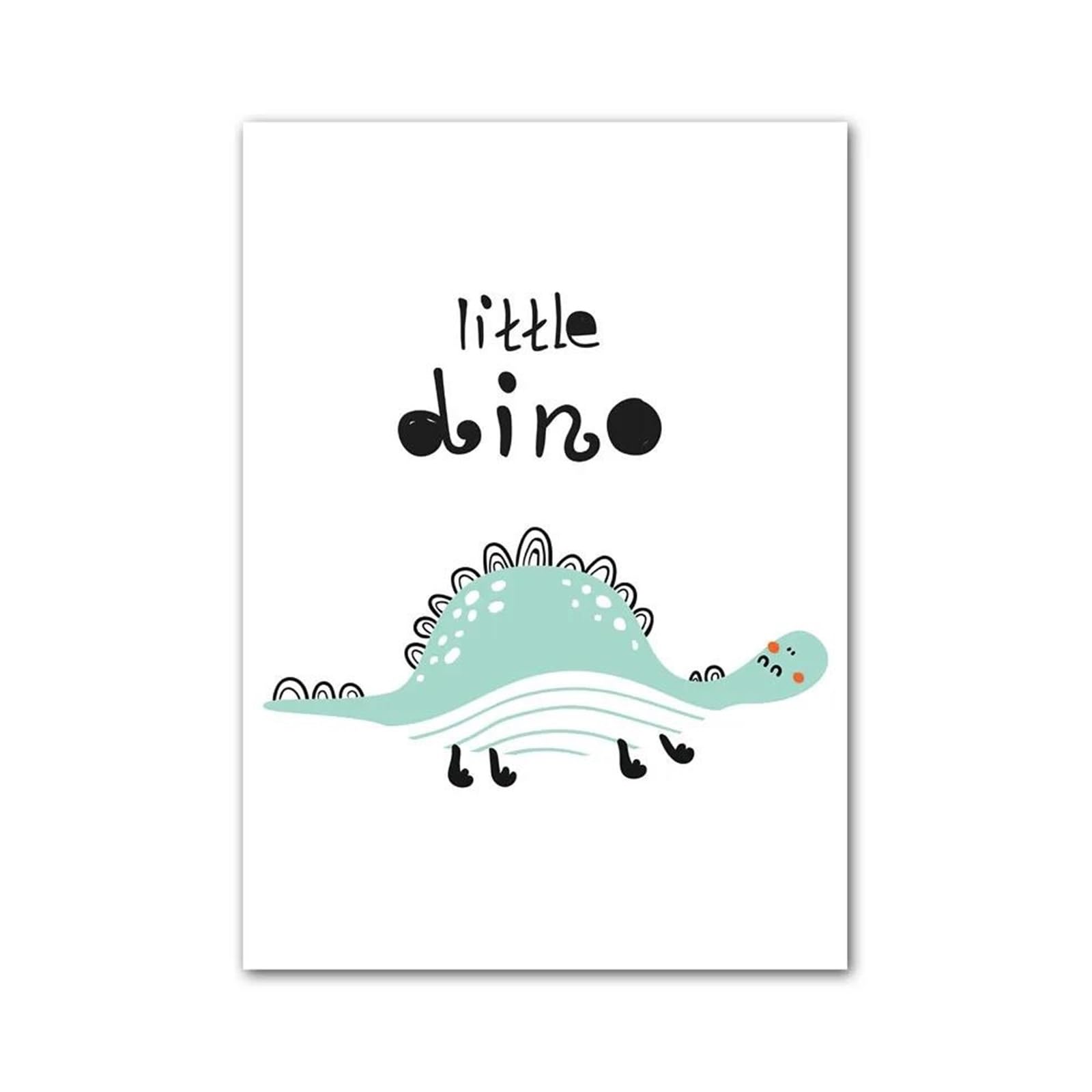 Affiche de dinosaure kawaii pour illuminer le regard de votre enfant au réveil