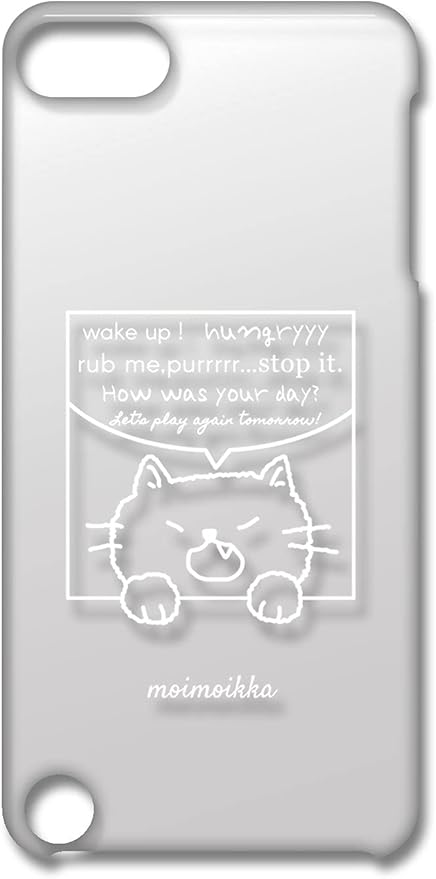 Amazon Moimoikka Ipod Touch5 アイポッドタッチ5 対応 クリア ハードケース やんちゃ猫 フキダシ ロゴ ねこ ネコ シンプル おしゃれ オシャレ かわいい 可愛い 柄 カバー ジャケット スマートフォン スマホケース モイモイッカ Sslink 携帯電話