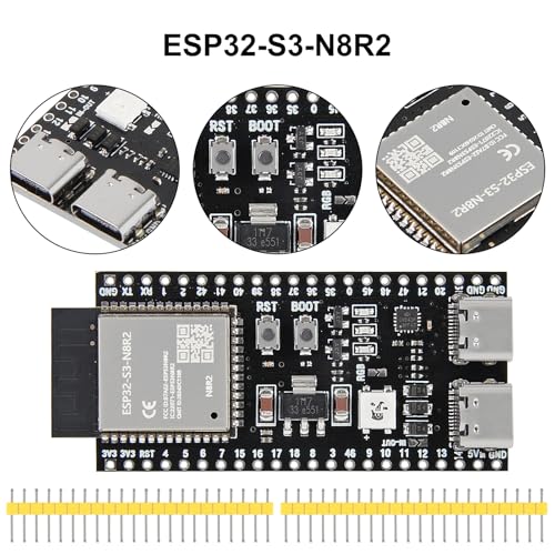 Image of 3PCS ESP32 ESP32-S3 Development Board Type-C WiFi+Bluetooth Internet of Things Dual Type-C Core Board ESP32-S3-DevKit C N8R2 Development Board ESP32-S3 Module