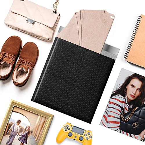 Metronic 40Pcs Bubble Mailers 10.5X16 ", Black Padded Envelopes, Strong Adhesion #5 Bubble Mailer Large Shipping Mailing Envelopes For Small Business,Books,Clothes, Makeup Supplies,Water Proof #TOP7