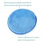Microfiber Wax Applicator Pads with Finger Pocket, 5" Car Wax Polishing & Buffing Foam Sponge Pads for Car Detailing, Blue, 10 Pack - Image 4