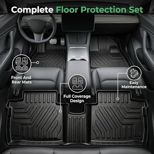 Image of EV MASTER Car Floor Mats for Tata CURVV EV Hybrid (2026 Onwards) Complete Set | Waterproof | Anti-Slip | Luxury Premium Car Mat | Full Coverage | Custom Fitted Car Foot Mats (5D Black)