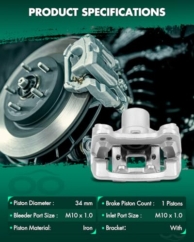 Image of SCITOO Rear Left Brake Caliper With Bracket 19B6457 Compatible For Hyundai Sonata 2011-2015, For Kia Optima 2011-2015