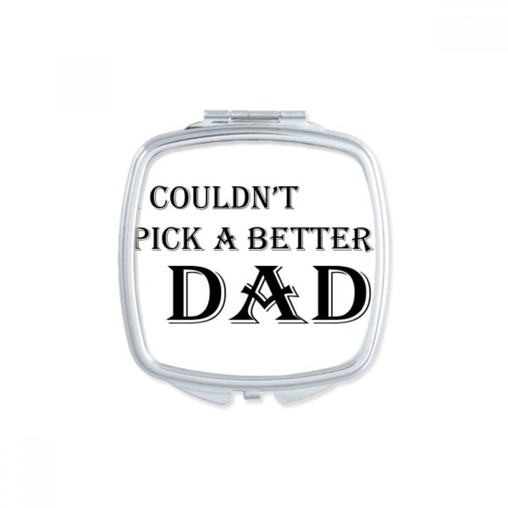 Miroir maquillage compact meilleur papa avec citation et motifs colorés