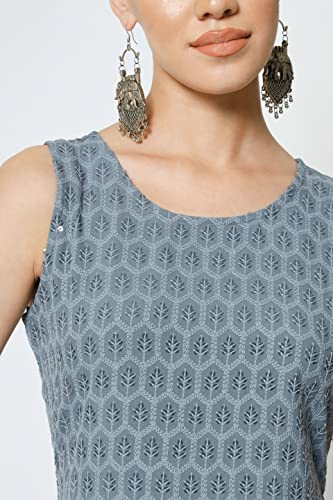 Image of SHOPPING QUEEN Women's Rayon Chikankari Lucknowi Kurta Palazzo with Dupatta Set