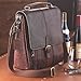 Wine Enthusiast 3-Bottle Leather Wine Tote Bag | Handcrafted Leather Wine Carrier with Dividers | Secure Buckle & Zipper Closure | Portable Wine Cooler Bag for Picnics, Travel & Parties | Wine Gifts