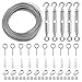 WiMas Stahlseil Gartendraht PVC Edelstahl Drahtseil, Outdoor Lights Hanging Kit Drahtzaunrolle Rankhilfe Drahtseil (Style 1)