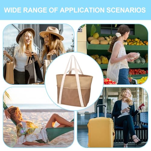 Beach Tote Bag - Waterproof Beach Clothes Bags With Zipper,Dry and Wet Cruise Vacation Must-Have For Makeup Sunscreen4