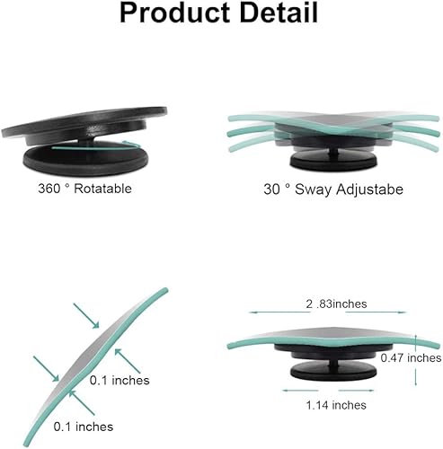Miniatura 2 de POMFW - Espejo retrovisor convexo de punto ciego, ajustable, sin marco, de gran ángulo, con forma de ventilador, de cristal HD, adhesivo 3M para