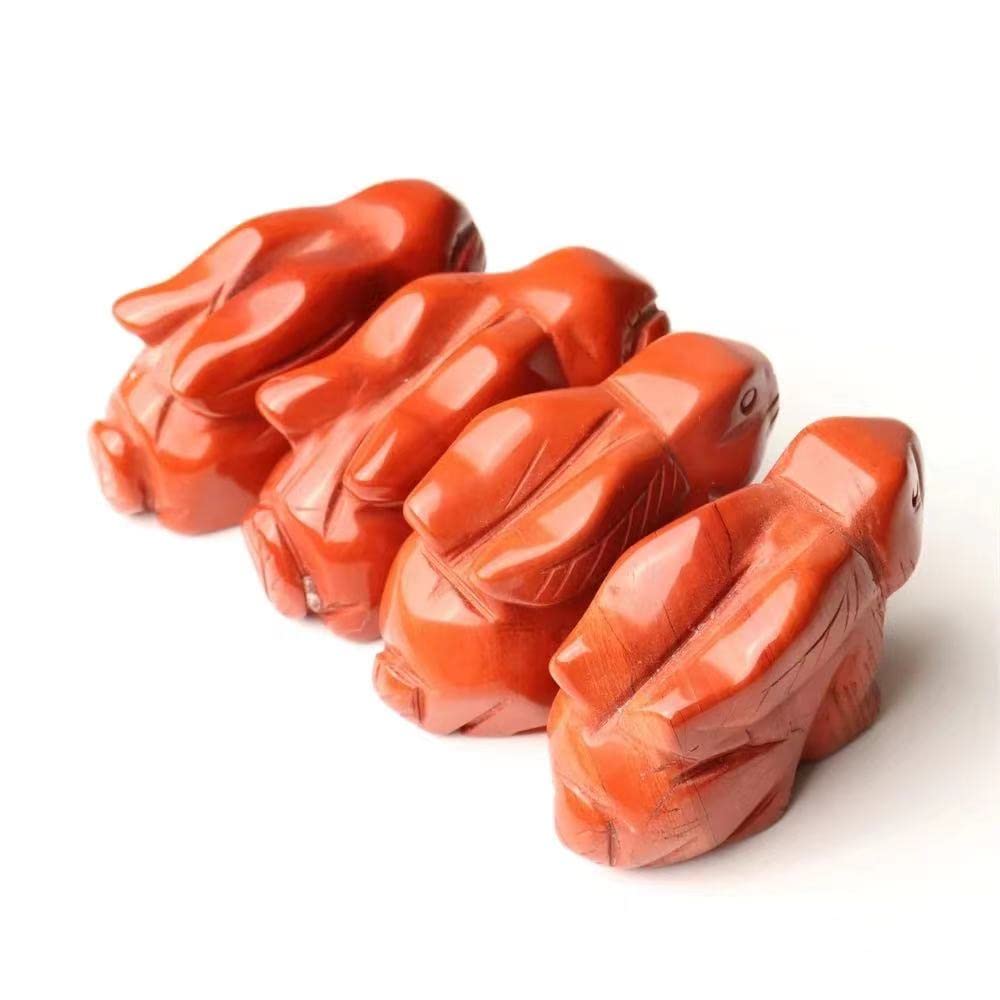 売切れ　　 兎　レッドジャスパー可愛い 手彫りのレッドジャスパー製ウサギの置物：幸運を呼ぶ室内装飾 - Etsy 日本