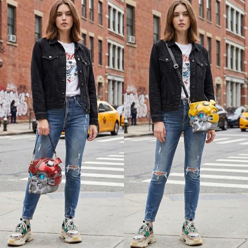 Image of Men PVC Unique Novelty Weird Shape Handbag Purse Detachable Strap Crossbody Shoulder Bag for Women