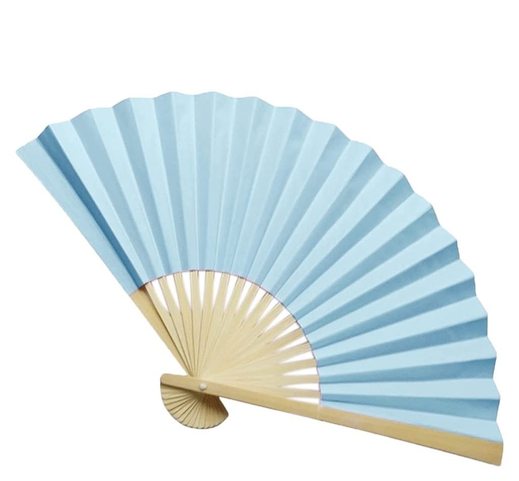 DANNMPX Display Fans Traditional Chinese Fans Paper Bamboo Folding For Church Wedding Hand Holding Hand Held(M)