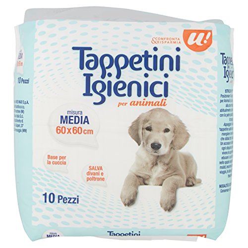 U! Confronta & Risparmia Tappetini Igienici per Animali, Confezione da 10 Pezzi