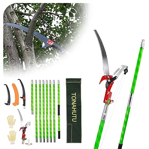 TONAHUTU 26 Feet Tree Pole Pruner Manual Branches
