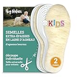 ✔ Aucun risque de glisse énervant dans les chaussures pour enfants: notre semelle chaude enfant restent bien en place grâce à la mousse de latex naturel. La semelle chaussure en laine d'agneau ne s'enroulent pas sous le pied. Rembourrage: la semelle chaussure enfant est particulièrement douilette amortisse le mouvement du pied