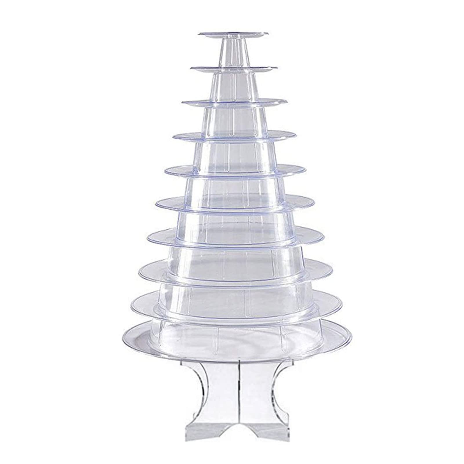 Veltros Cupcake Holder Platter with Base Macaron Display Rack 10 Macaron Tower for Christmas Wedding Birthday Party Cake Display Rack