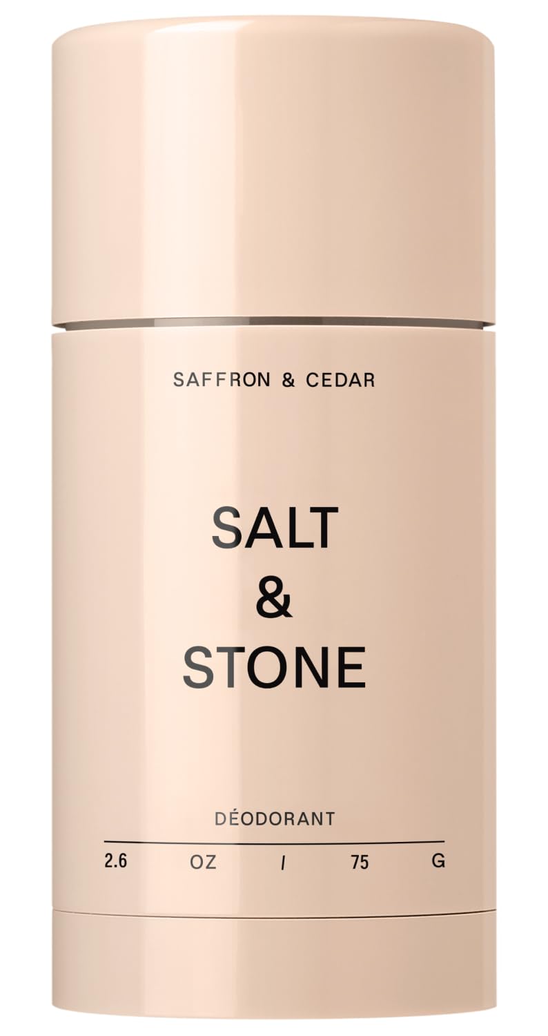 Salt & Stone Aluminum-Free Deodorant for Women & Men Saffron & Cedar 2.6 oz