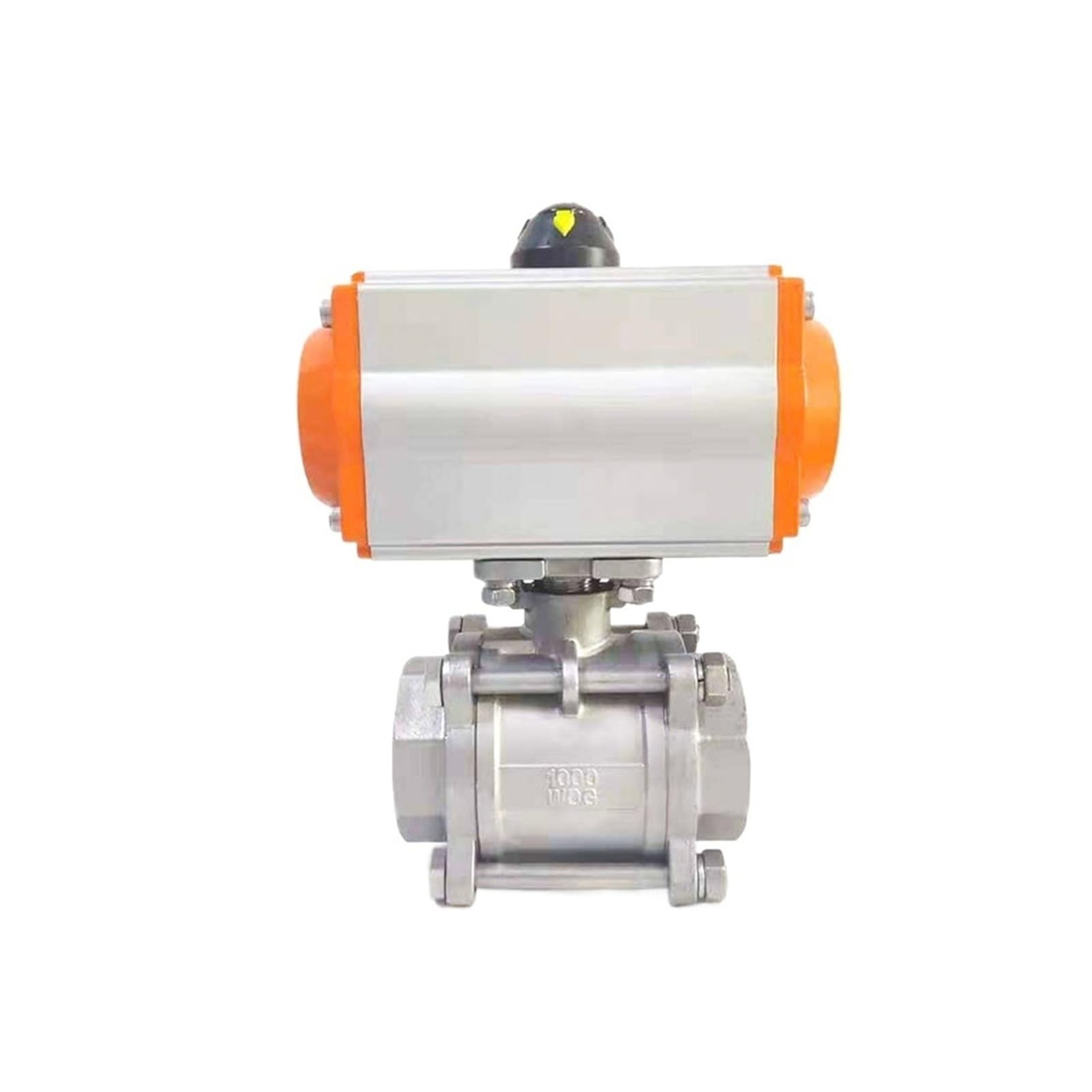 Vanne à bille pneumatique trois pièces DN15 à DN50 en acier inoxydable Q611F-16P