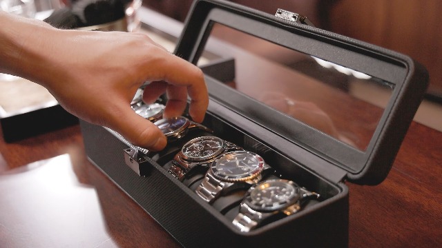 Amazon.co.jp: Vlando 腕時計ケース PU製 男性 収納ボックス