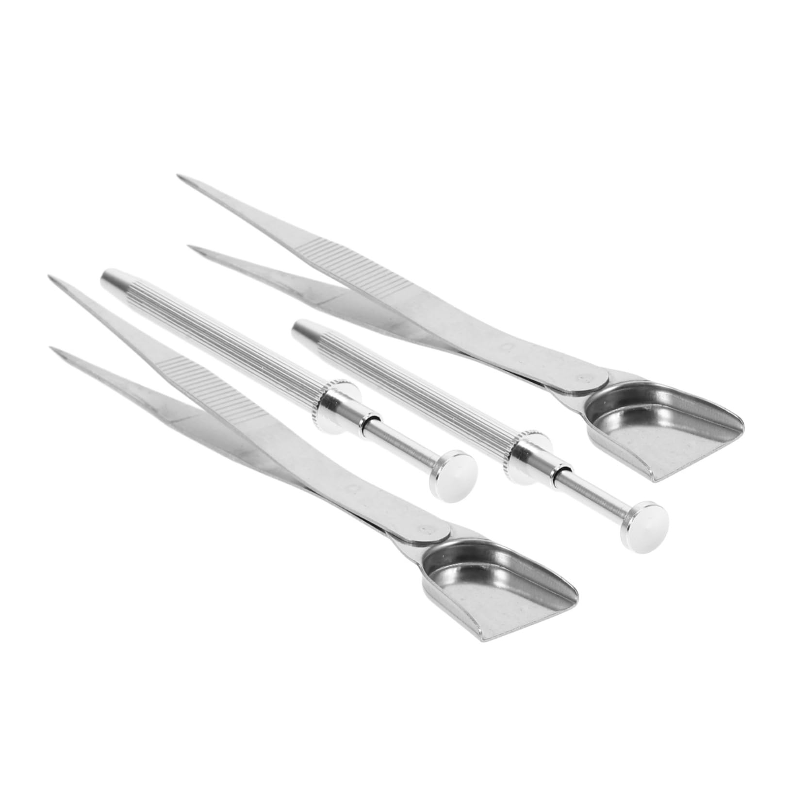 MAGICLULU 5 Sätze Werkzeuge zum Dekorieren von Kuchen Band Spritzbeutel und Spritztüllen Kuchen Dekorationswerkzeug Backdekorationswerkzeuge Lange Pinzette Süßigkeiten-Fänger-Werkzeug Silver