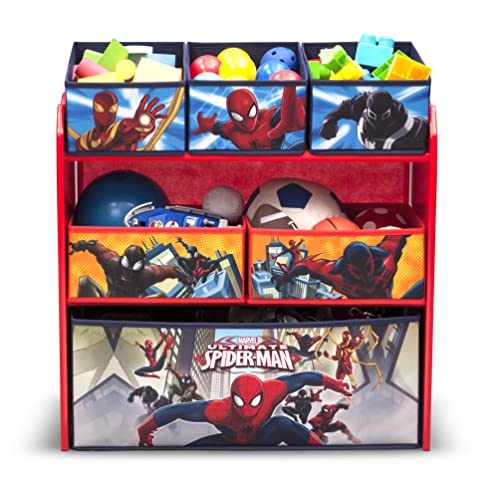 Delta Children Multi-Bin Toy Organizer, Marvel Spider-Man #TOP6