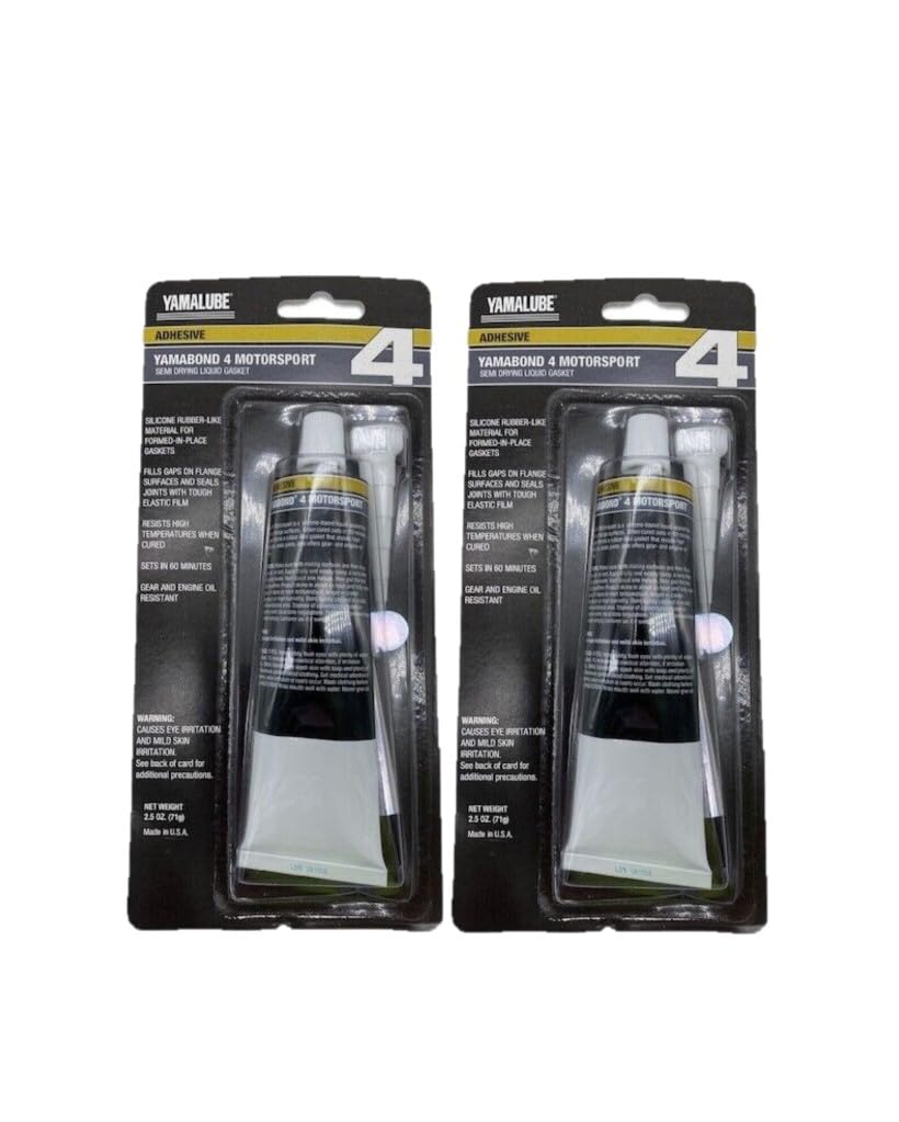 2 Pack Silicone Liquid Gasket Sealant – High-Temp Motorsports Engine Sealer, OEM ACC-BOND4-MC-00, Compatible with Yamaha YamaBond 4