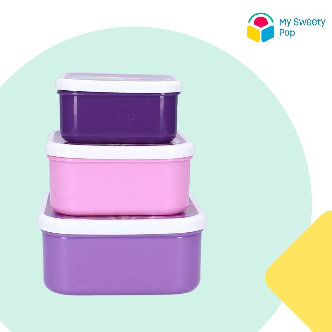 My sweety pop, Set of 3 snack boxes, lunch box, for children, nursery, kindergarten, school, holiday, meal - Image 2