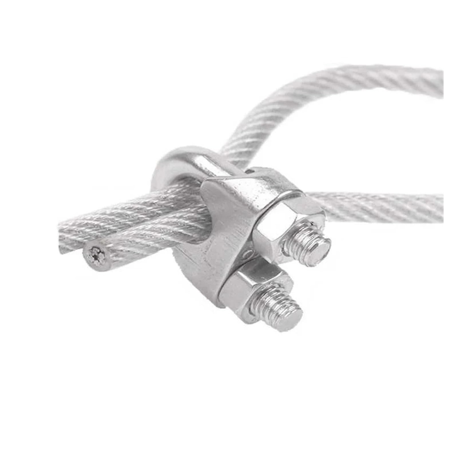 10 abrazaderas de cuerda alambre tipo U acero inoxidable 304 | Abrazaderas for cables M2-M32 Superficie texturizada antideslizante Fácil instalación manual Durable Reutilizable(M16 10Pcs)