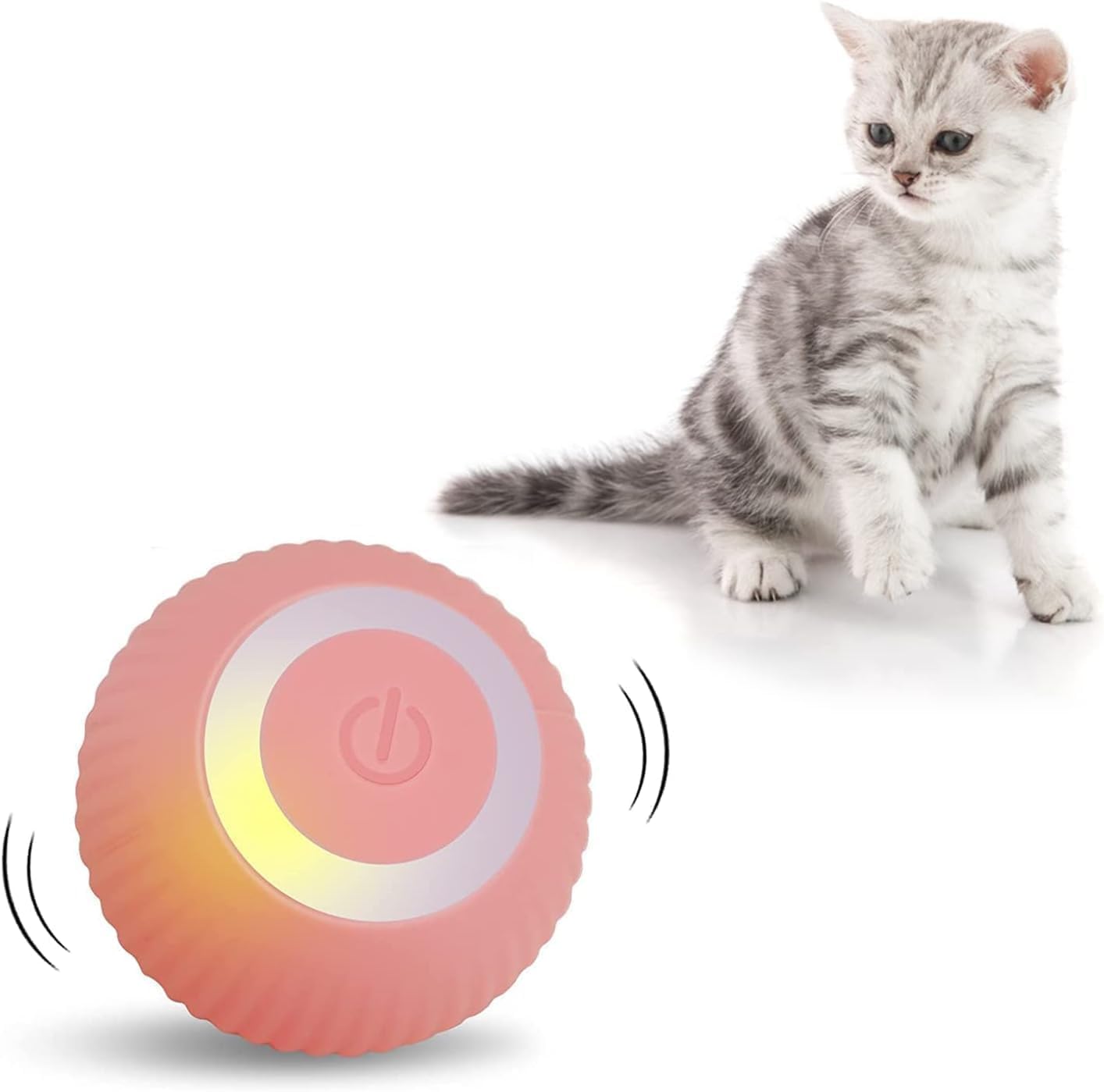 Zephorus Smart Cat Ball Quiet Cat Toys for Indoor Cats Adult Automatic 360° Rotating Kitten Toys,Intelligent Pet Toy,Fun G...