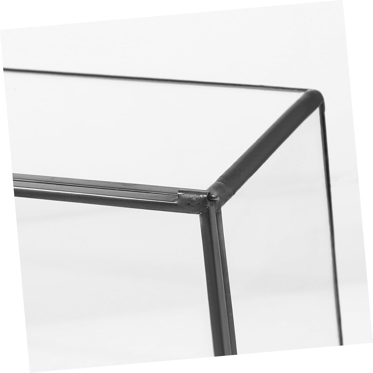 POPETPOP Geometric Glass Ecosystem Terrarium for Mini Rainforest Display Small Moss Planter Box Lid DIY Desktop Micro Landscape Holder