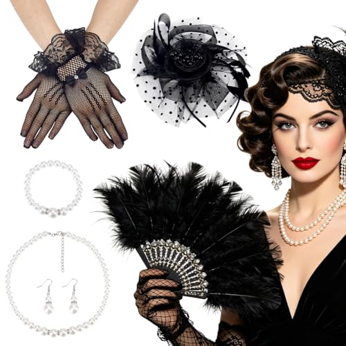 Chapeaux fascinateurs noirs de cérémonie avec plumes et voilette en maille fine