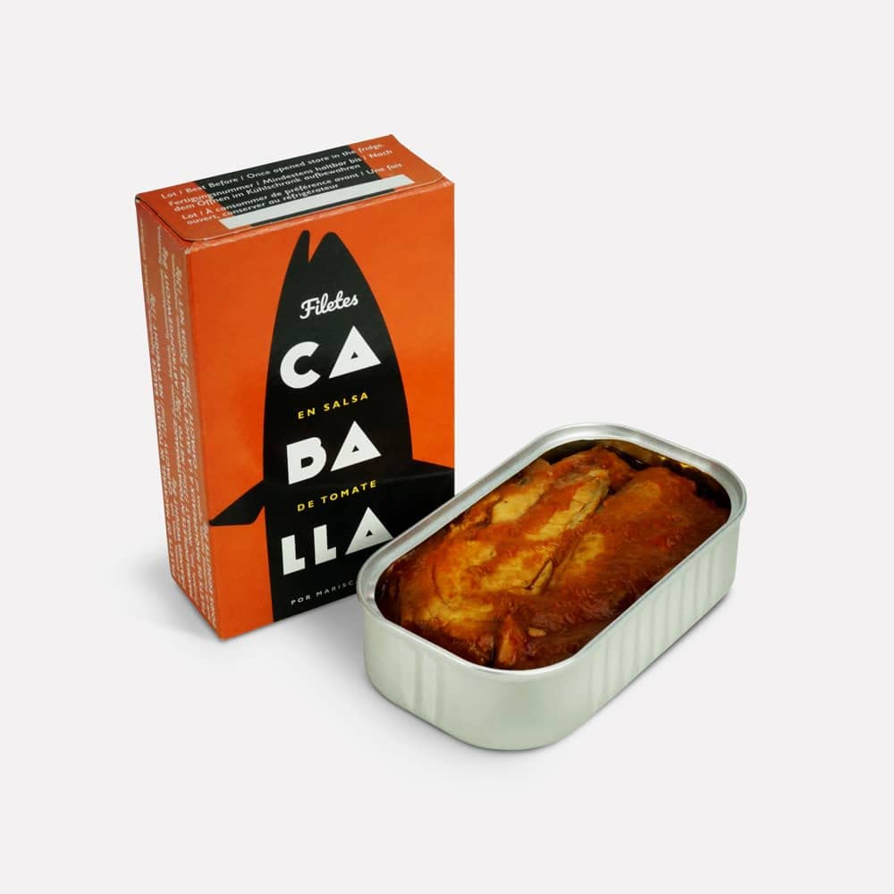 La Narval Boneless Mackerel Fillets in Tomato Sauce - Spanish Canned Fish 120g, Vitamin B6 B12 Rich