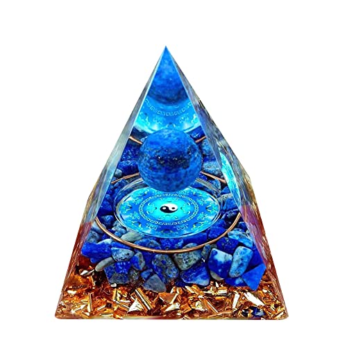 QOCO Orgonit Pyramide Kristall Pyramide Energieball Orgon Pyramide Reiki Pyramide Kristall Natürliche Chakra Meditation Home Dekor 5cm/6cm Cover