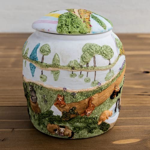 Perfect Memorials Cat Rainbow Bridge Iii Pet Cremation Urn (25 Cu/In) - Cat Urn Keepsake For Ashes/Detailed Design/Display At Home/Personalized Plaque/A Beautiful Tribute To Your Lost Pet #TOP3