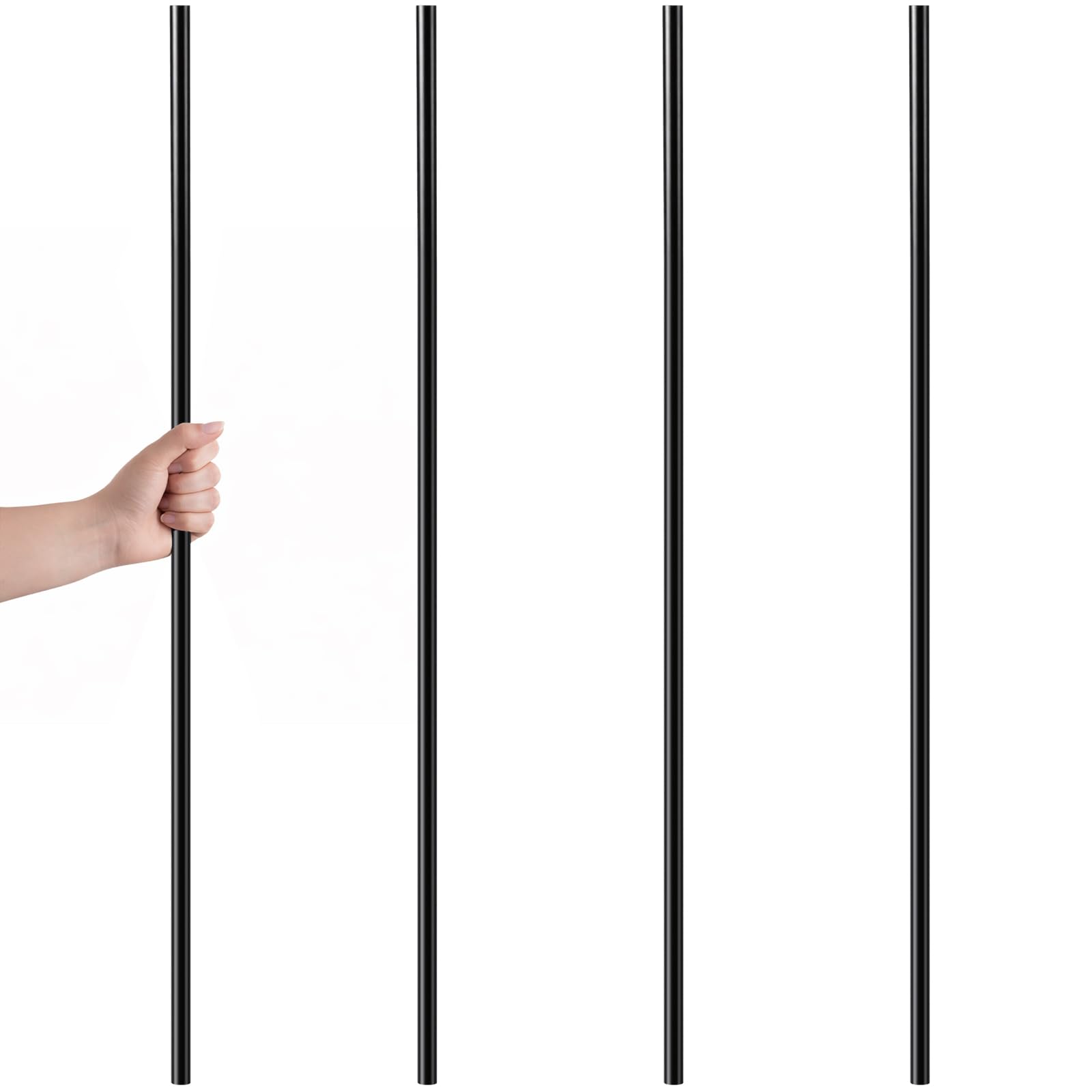 Gisafai 4 aste in fibra di vetro da 1/2 pollici x 91 cm ad alta resistenza, flessibili e isolate, aste in fibra di vetro per recinzioni da giardino, progetti fai da te, artigianato, cornici